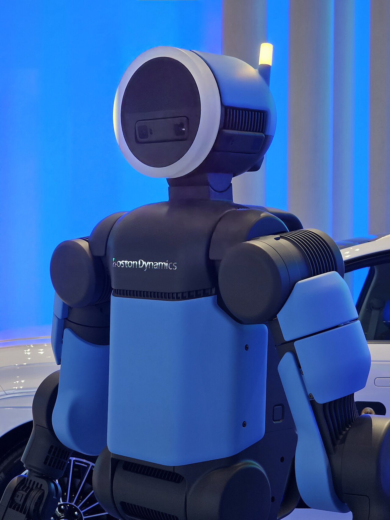 Boston Dynamics Atlas: Head and torso close-up at Hyundai Motorstudio Goyang